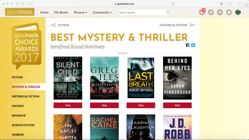 Last Breath is nominated for a 2017 Goodreads Choice Award!